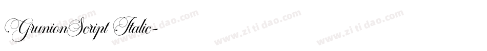 GrunionScript Italic字体转换